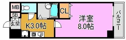 グランドゥルイ【10階】の間取り
