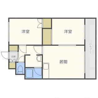 メゾンドボワール南郷【305号室】の間取り