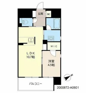 シャーメゾングランドソレイユ門司【A0601号室】の間取り