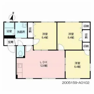 オー・ボアパティールII A棟【A0102号室】の間取り