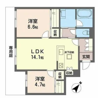 シャーメゾンシエロ【1階】の間取り