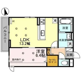 グロワール ヒロ【1階】の間取り