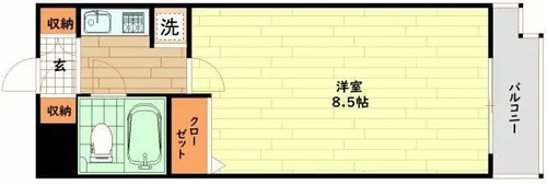 シティアリーナ阿波座西【2階】の間取り