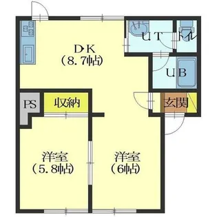 ウィンディア万勝Ⅲ【101号室】の間取り