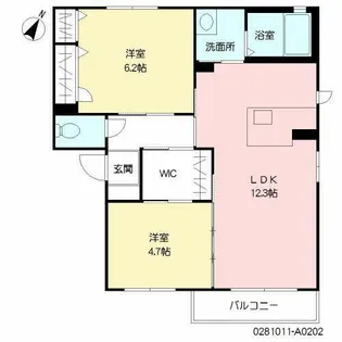 シャーメゾン・ヴァン A棟【A0202号室】の間取り