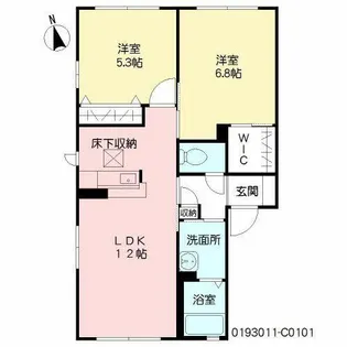 ブルーハイム・彩 C棟【C0101号室】の間取り