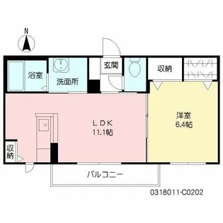 ブルーハイム・彩II C棟【C0202号室】の間取り