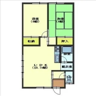 コーポ学【1階】の間取り