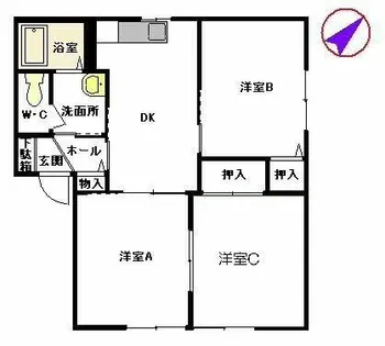 インフィオーレ芦田 B棟【B0102号室】の間取り