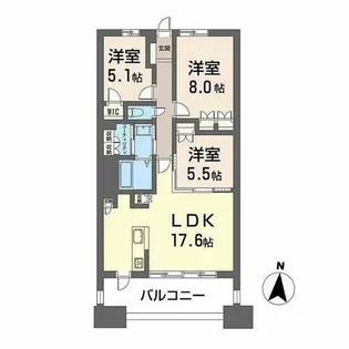 Nudgeone.照葉【A0203号室】の間取り
