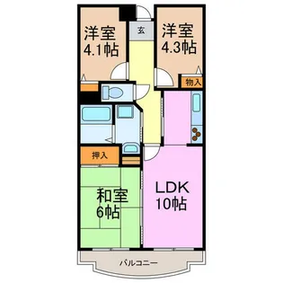 エクセリーヌ有松【2階】の間取り