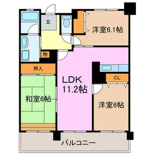 セントラル滝ノ水【3階】の間取り