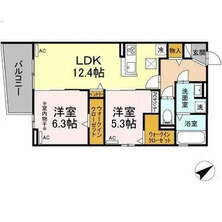 grace TSUKATA【1階】の間取り