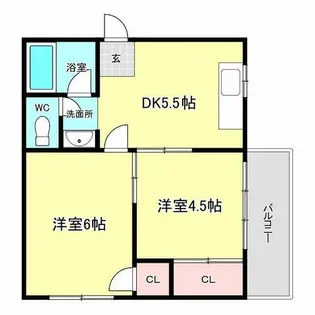 葵コーポ【3階】の間取り