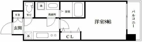 ラナップスクエア堺筋本町【14階】の間取り