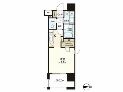 パークリュクス大手門mono【10階】の間取り