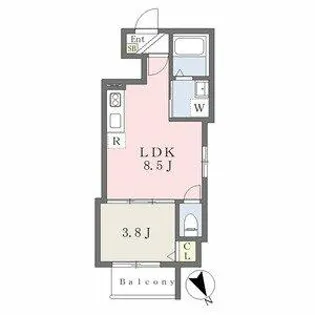 カーサ新守山【2階】の間取り