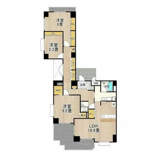 ビレッジアール大淀南【5階】の間取り