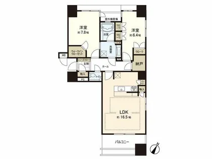 パークホームズ警固本通り【5階】の間取り