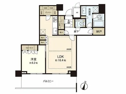 プレミスト天神赤坂タワー【18階】の間取り
