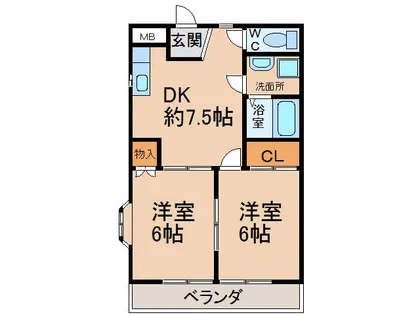 グランドゥールM【3階】の間取り