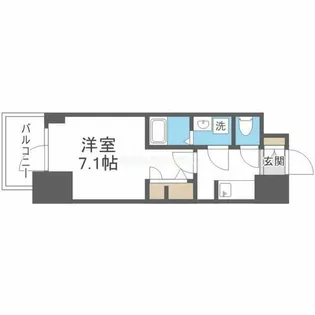 S-RESIDENCE阿波座bouncy【1004号室】の間取り