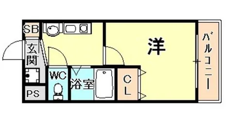 グランデ・アステール芦屋【6階】の間取り