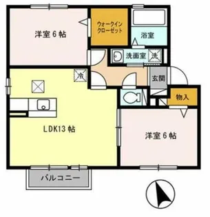 ヴィ ボヌール【1階】の間取り