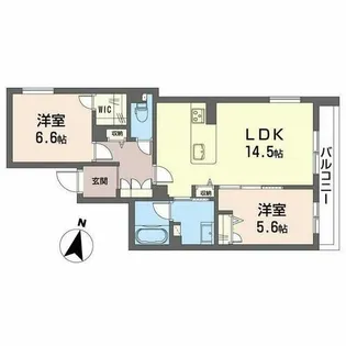 サン ウィステリア【A0304号室】の間取り