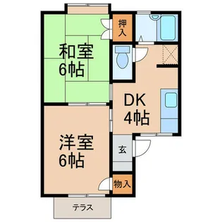 メゾンルミエールB棟【1階】の間取り