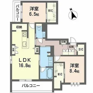 プレミアス城西【A0302号室】の間取り
