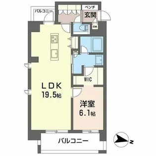 シャーメゾンステージBEFU【A0206号室】の間取り