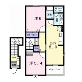 高丘リバーサイド【2階】の間取り