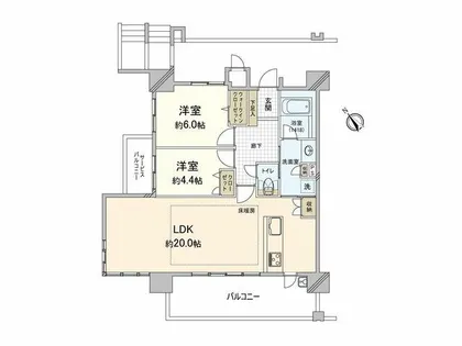 デュ・レジア平尾プレミアム【11階】の間取り