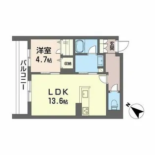 メゾン パルク 清水【A0303号室】の間取り