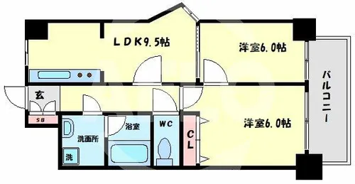 BGC難波タワー【5階】の間取り