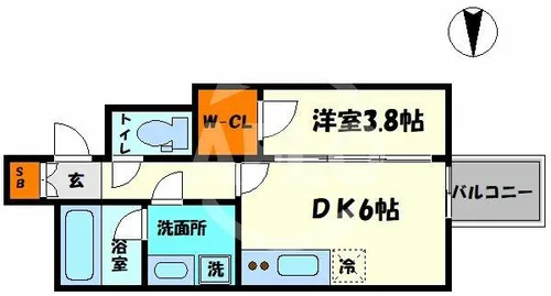RISINGMaison本町橋【6階】の間取り