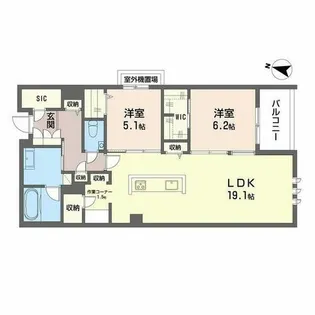 シャーメゾン赤坂けやき通り【3階】の間取り