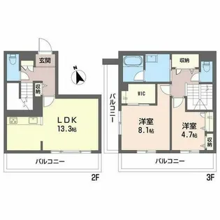 plancher曙【A0201号室】の間取り