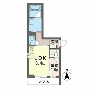 プロキオン大濠【A0102号室】の間取り