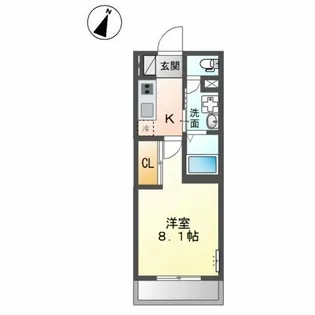 ヴァローレ日比野【3階】の間取り