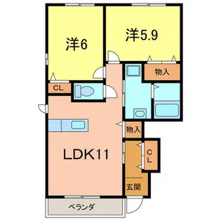 鶴見スクエアⅡ【1階】の間取り