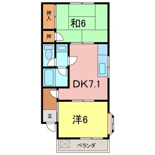 ホームピュア2【202号室】の間取り