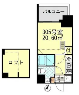 エステムコート神戸県庁前Ⅳグランディオ【3階】の間取り