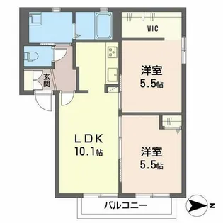 フォーレストI【A0202号室】の間取り