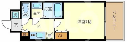 WillDo九条南【6階】の間取り