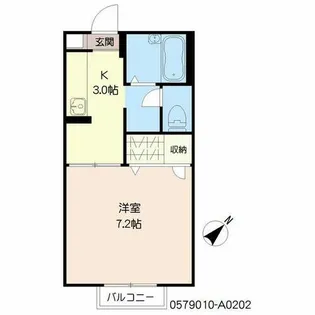 ロジュマン・コミユ【A0202号室】の間取り