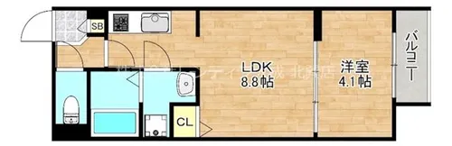 CRASTINE中川西【3階】の間取り