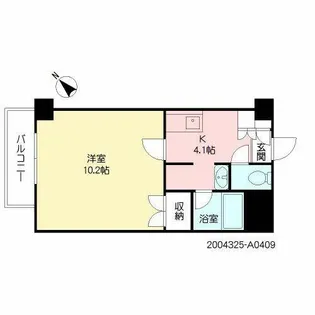 ルノアス博多【A0409号室】の間取り