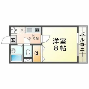 オークス大森【106号室】の間取り